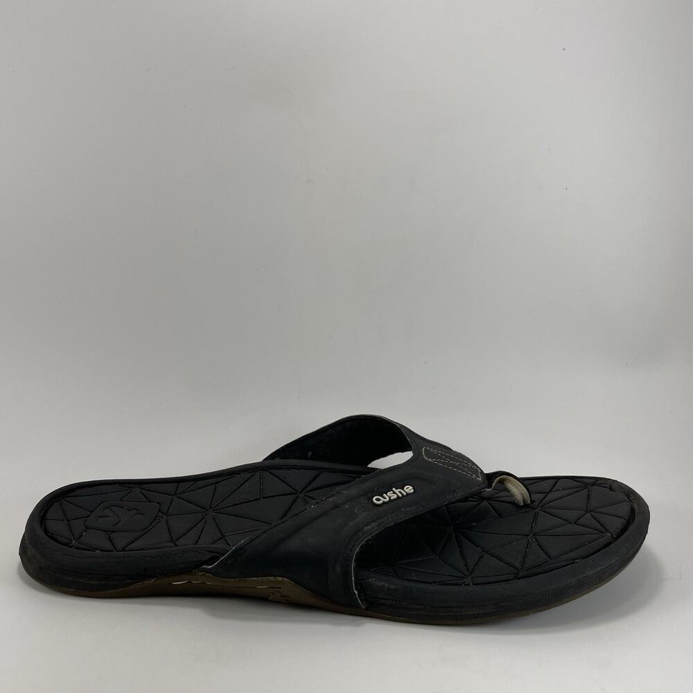 Cushe Manuka Spindrift Thong Comfort Flip Flop Sandals Mens Size 10 Black